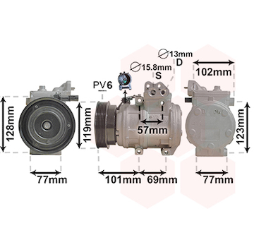 Kompresor, klimatizace VAN WEZEL 8300K146