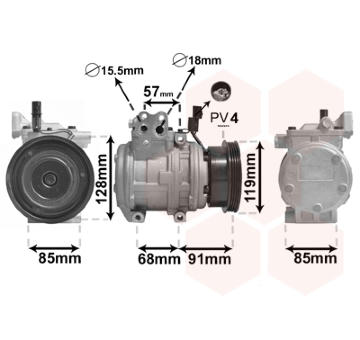 Kompresor klimatizácie VAN WEZEL 8300K155
