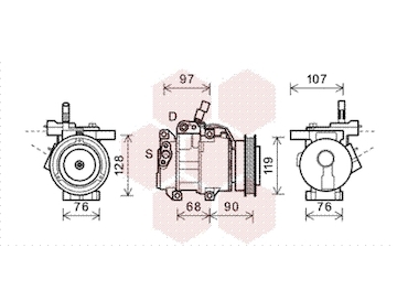 Kompresor, klimatizace VAN WEZEL 8300K161