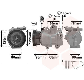 Kompresor, klimatizace VAN WEZEL 8300K192