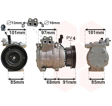 Kompresor, klimatizace VAN WEZEL 8300K208