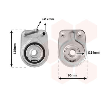 Olejový chladič, motorový olej VAN WEZEL 83013700