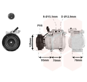 Kompresor, klimatizace VAN WEZEL 8301K716