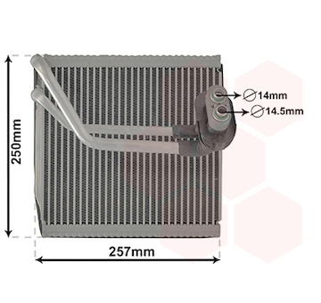 Výparník, klimatizace VAN WEZEL 8301V701