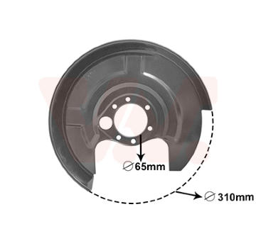 Ochranný plech proti rozstřikování, brzdový kotouč VAN WEZEL 0322373
