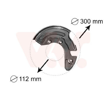 Ochranný plech proti rozstřikování, brzdový kotouč VAN WEZEL 0323372