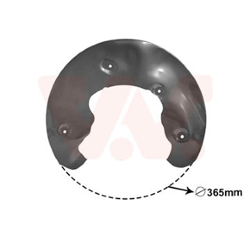 Ochranný plech proti rozstřikování, brzdový kotouč VAN WEZEL 0327371