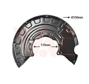 Ochranný plech proti rozstřikování, brzdový kotouč VAN WEZEL 0332372