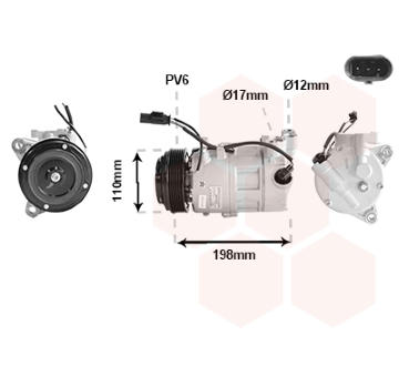 Kompresor klimatizácie VAN WEZEL 0601K704