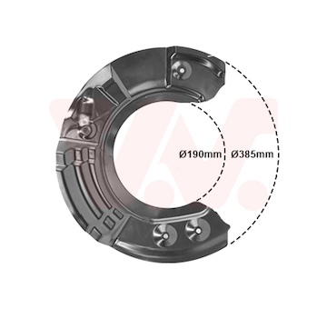 Ochranný plech proti rozstřikování, brzdový kotouč VAN WEZEL 0618371
