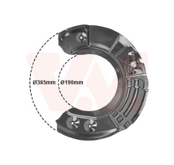 Ochranný plech proti rozstřikování, brzdový kotouč VAN WEZEL 0618372