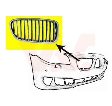 Mřížka chladiče VAN WEZEL 0619512