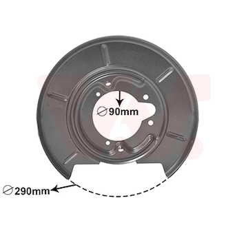 Ochranný plech proti rozstřikování, brzdový kotouč VAN WEZEL 0620374