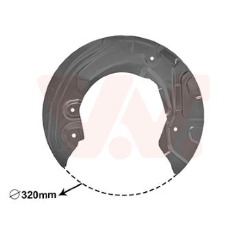 Ochranný plech proti rozstřikování, brzdový kotouč VAN WEZEL 0627372