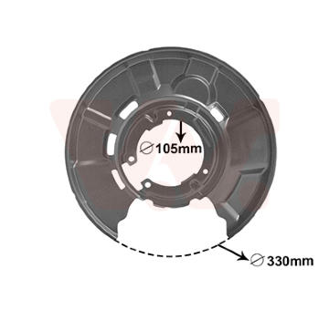 Ochranný plech proti rozstřikování, brzdový kotouč VAN WEZEL 0627373