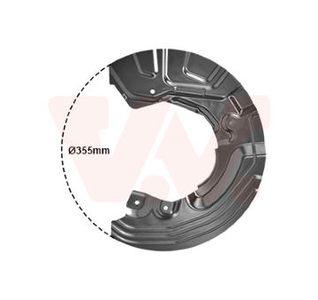 Ochranný plech proti rozstřikování, brzdový kotouč VAN WEZEL 0628372