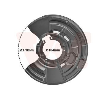 Ochranný plech proti rozstřikování, brzdový kotouč VAN WEZEL 0633373