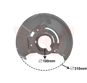 Ochranný plech proti rozstřikování, brzdový kotouč VAN WEZEL 0640371