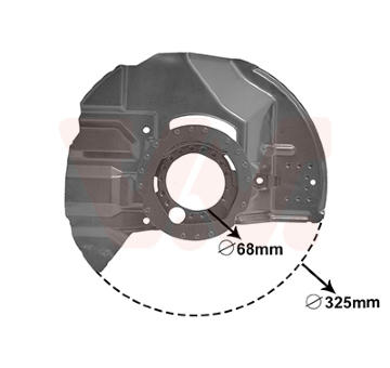 Ochranný plech proti rozstřikování, brzdový kotouč VAN WEZEL 0646371