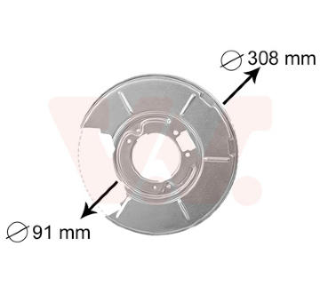 Ochranný plech proti rozstřikování, brzdový kotouč VAN WEZEL 0646374