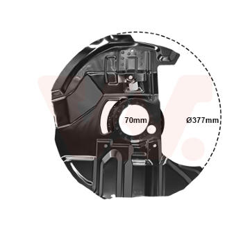 Ochranný plech proti rozstřikování, brzdový kotouč VAN WEZEL 0646376