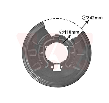 Ochranný plech proti rozstřikování, brzdový kotouč VAN WEZEL 0649373