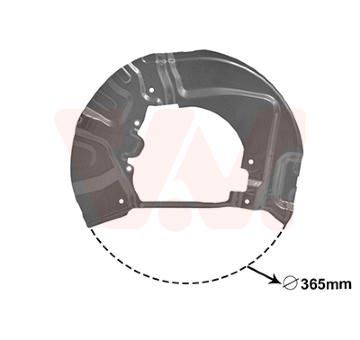 Ochranný plech proti rozstřikování, brzdový kotouč VAN WEZEL 0655371
