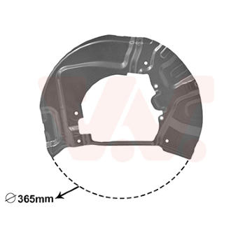 Ochranný plech proti rozstřikování, brzdový kotouč VAN WEZEL 0655372