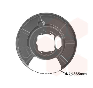 Ochranný plech proti rozstřikování, brzdový kotouč VAN WEZEL 0655373