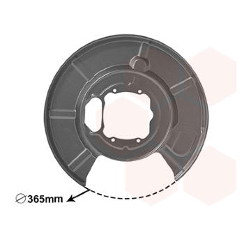 Ochranný plech proti rozstřikování, brzdový kotouč VAN WEZEL 0655374