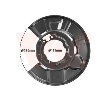 Ochranný plech proti rozstřikování, brzdový kotouč VAN WEZEL 0657374