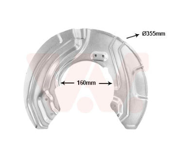 Ochranný plech proti rozstřikování, brzdový kotouč VAN WEZEL 0667371