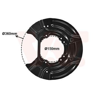 Ochranný plech proti rozstreku, Brzdový kotúč VAN WEZEL 0682373