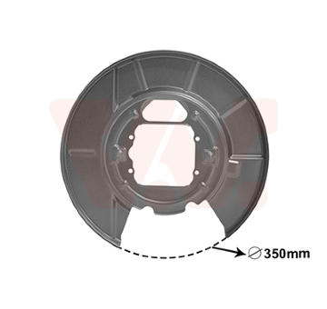 Ochranný plech proti rozstřikování, brzdový kotouč VAN WEZEL 0685373