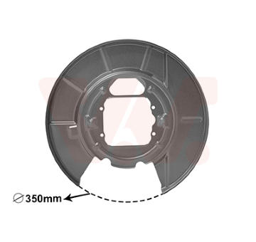 Ochranný plech proti rozstřikování, brzdový kotouč VAN WEZEL 0685374