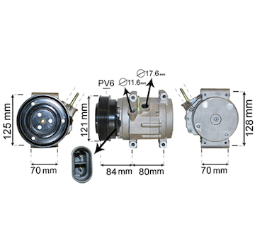 Kompresor, klimatizace VAN WEZEL 0800K037