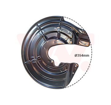 Ochranný plech proti rozstřikování, brzdový kotouč VAN WEZEL 0961371