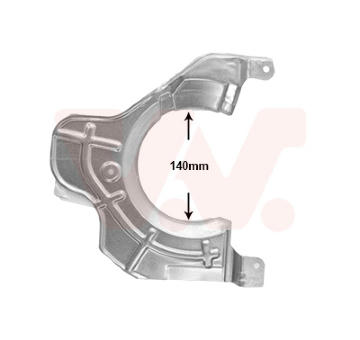 Ochranný plech proti rozstřikování, brzdový kotouč VAN WEZEL 1651371
