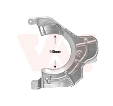 Ochranný plech proti rozstřikování, brzdový kotouč VAN WEZEL 1651372