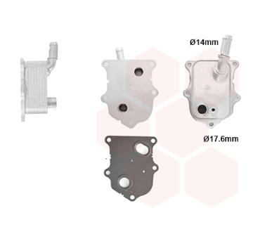 Olejový chladič, motorový olej VAN WEZEL 17013709