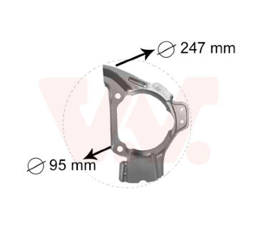 Ochranný plech proti rozstřikování, brzdový kotouč VAN WEZEL 1754371
