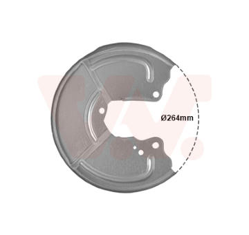 Ochranný plech proti rozstřikování, brzdový kotouč VAN WEZEL 1754374