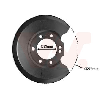 Ochranný plech proti rozstřikování, brzdový kotouč VAN WEZEL 1825374