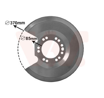 Ochranný plech proti rozstřikování, brzdový kotouč VAN WEZEL 1828373