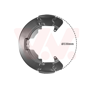 Ochranný plech proti rozstřikování, brzdový kotouč VAN WEZEL 1864371