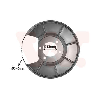 Ochranný plech proti rozstřikování, brzdový kotouč VAN WEZEL 1881373