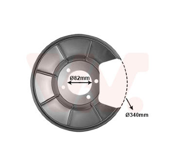 Ochranný plech proti rozstřikování, brzdový kotouč VAN WEZEL 1881374