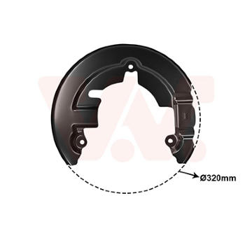 Ochranný plech proti rozstřikování, brzdový kotouč VAN WEZEL 1968372