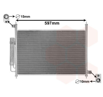 Kondenzátor, klimatizace VAN WEZEL 25015702