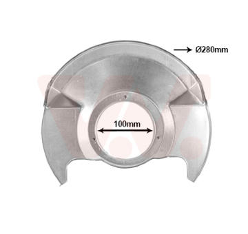 Ochranný plech proti rozstreku, Brzdový kotúč VAN WEZEL 2548371